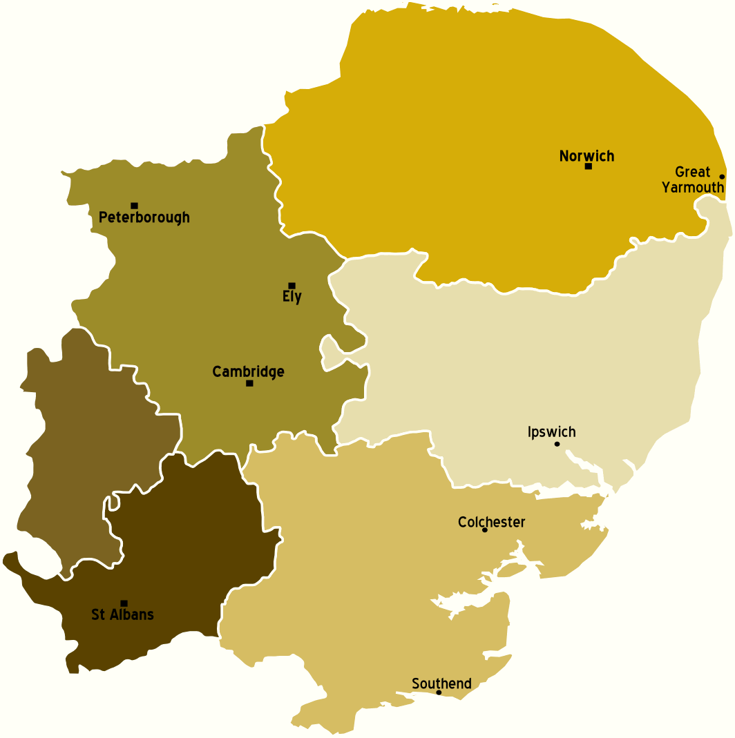 East Anglia Map