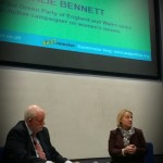 Natalie Bennett with Charles Clarke at UEA